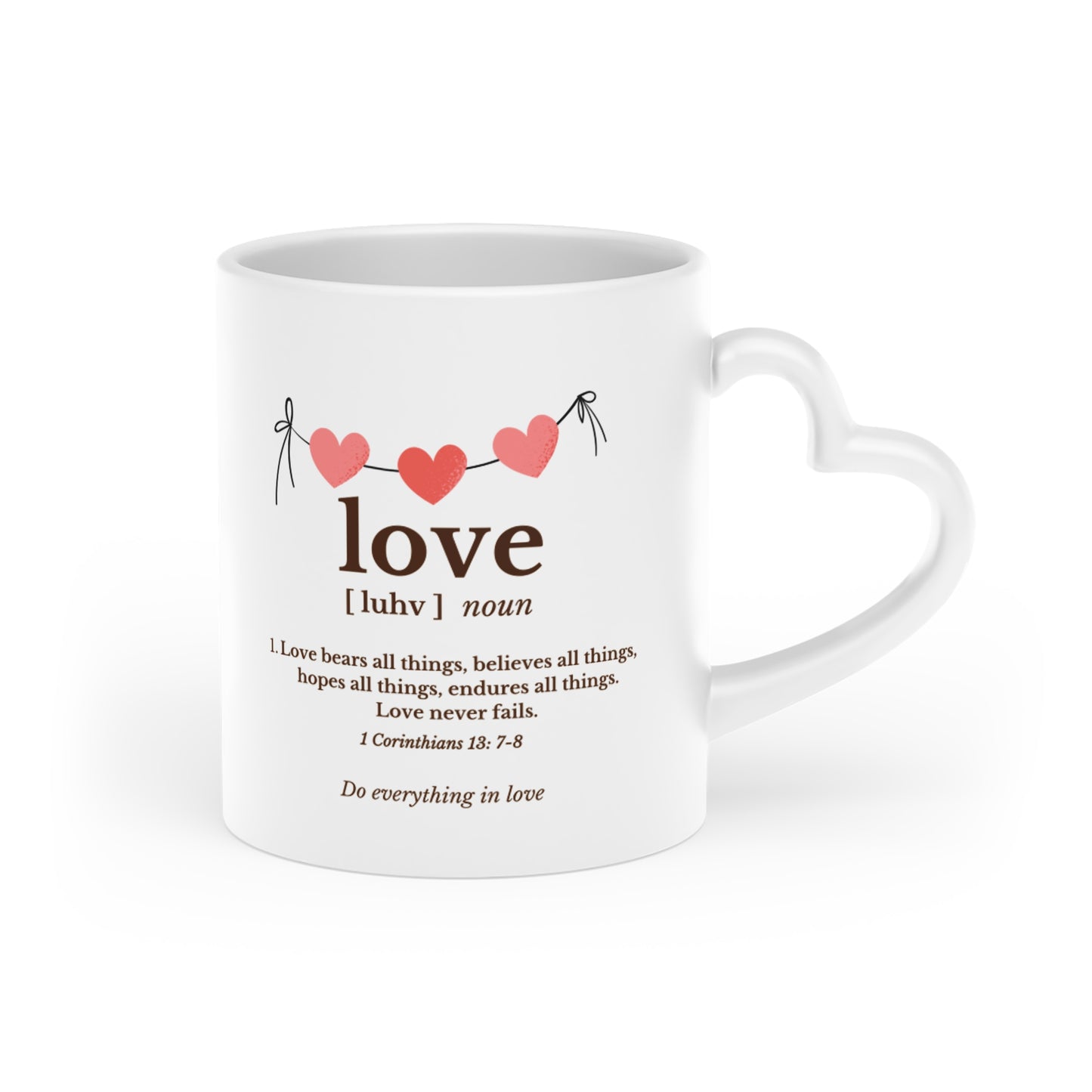 1 Corinthians 13:7-8 Mug