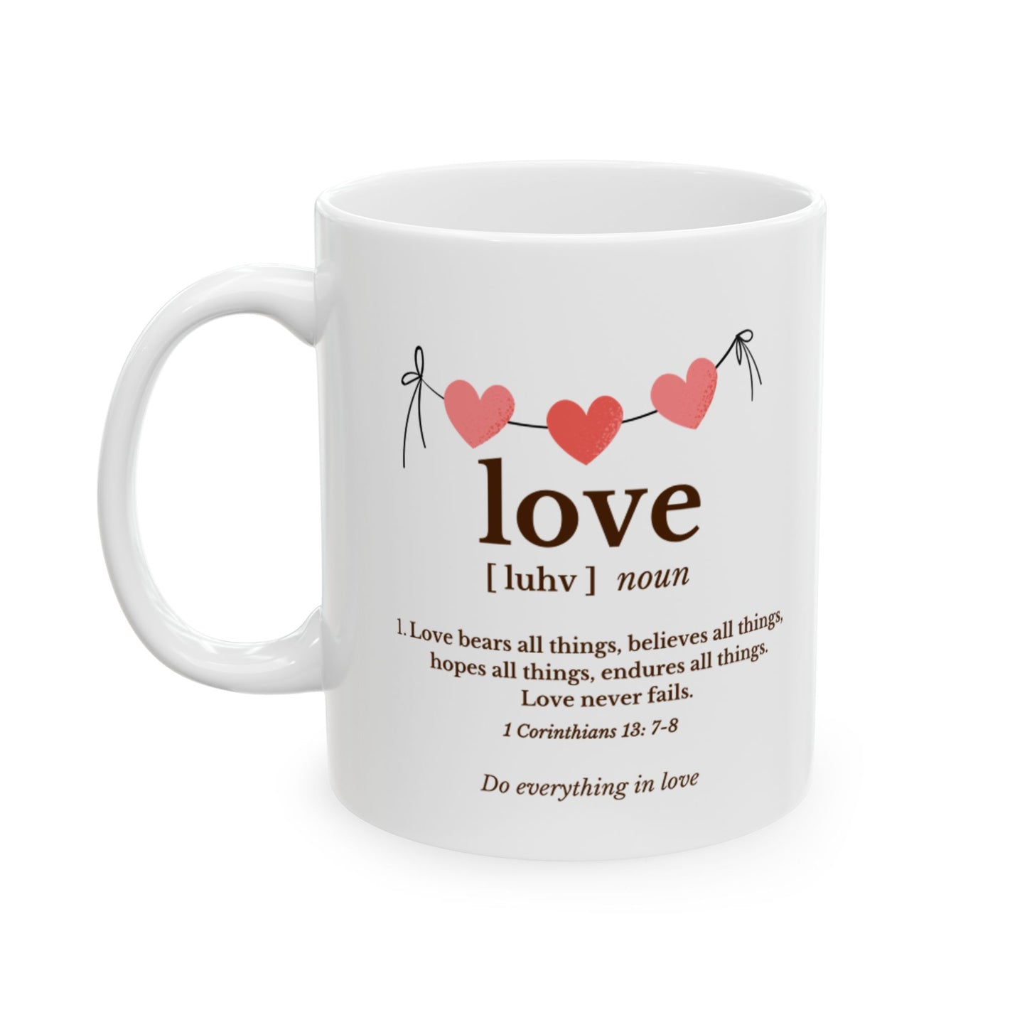 1 Corinthians 13:7-8 Mug (11oz, 15oz)